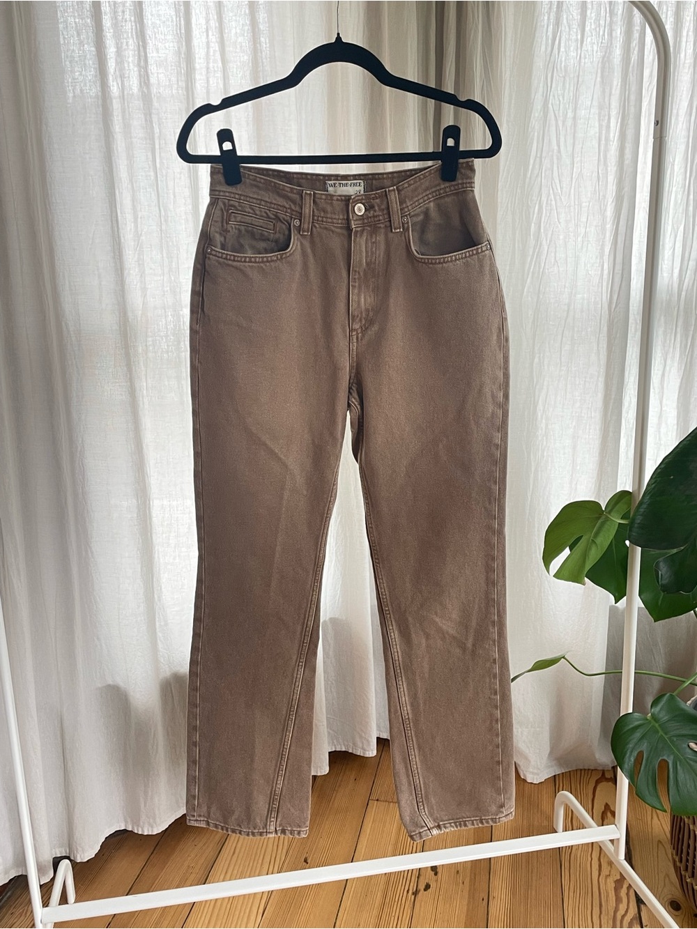 We The Free Brown High-Rise Jeans